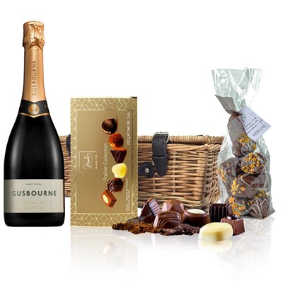 Gusbourne Brut Reserve ESW 75cl And Chocolates Hamper